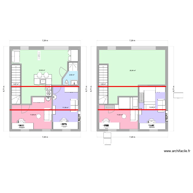 Etage 2 Moon versie optie Loft Moon versie 2. Plan de 0 pièce et 0 m2