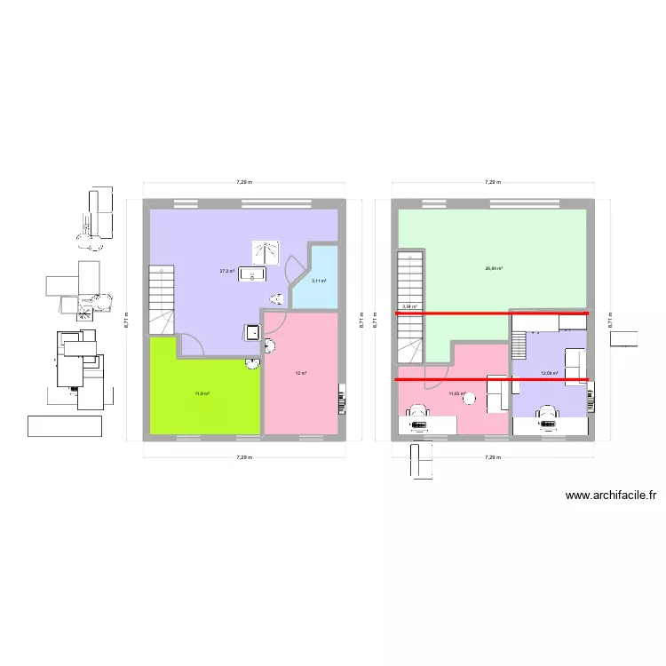 Etage 2 Moon versie optie Loft Moon versie 2. Plan de 8  et 108 m²