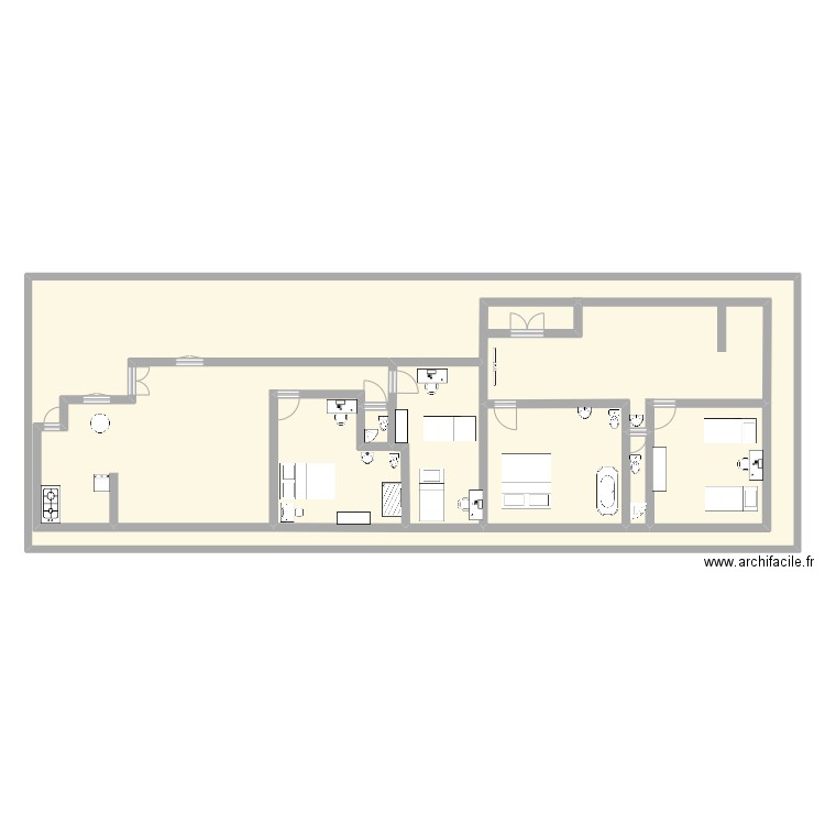 maison coucou. Plan de 7 pièces et 370 m2