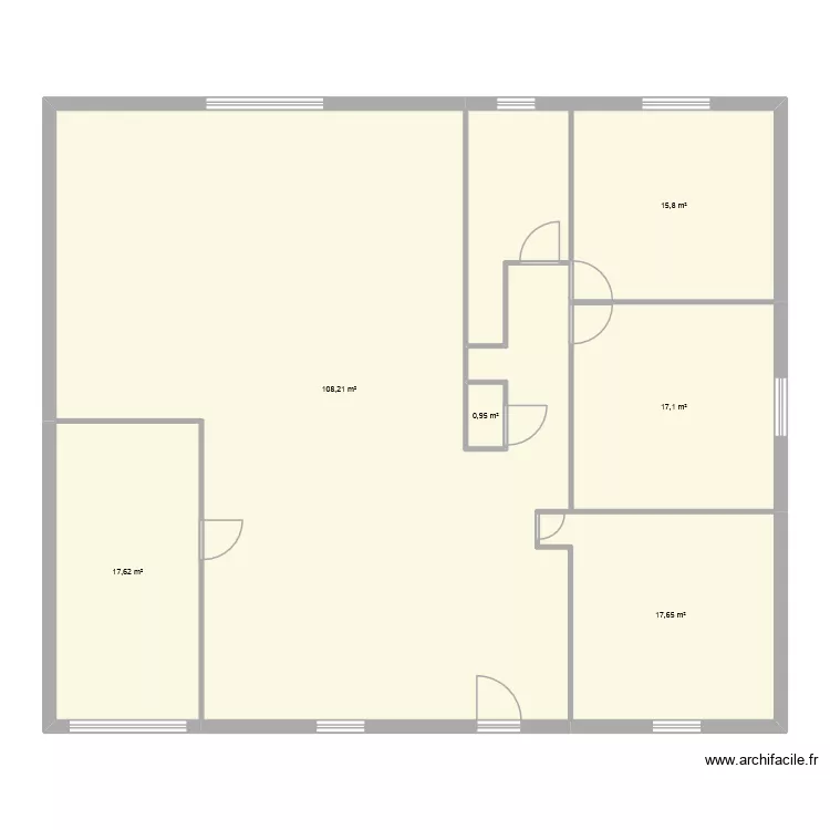 Plan. Plan de 6 Pièces et 177 m²