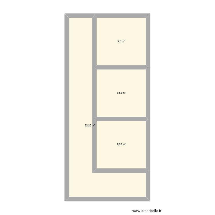 avb. Plan de 4 pièces et 51 m2