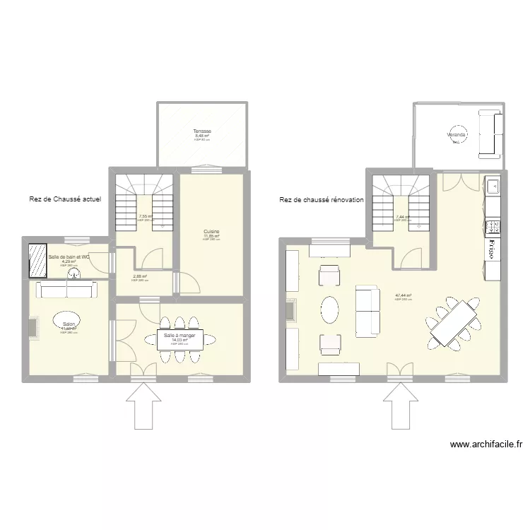 Réno Maison Nogent RDC. Plan de Réno Maison Nogent RDC. Plan de