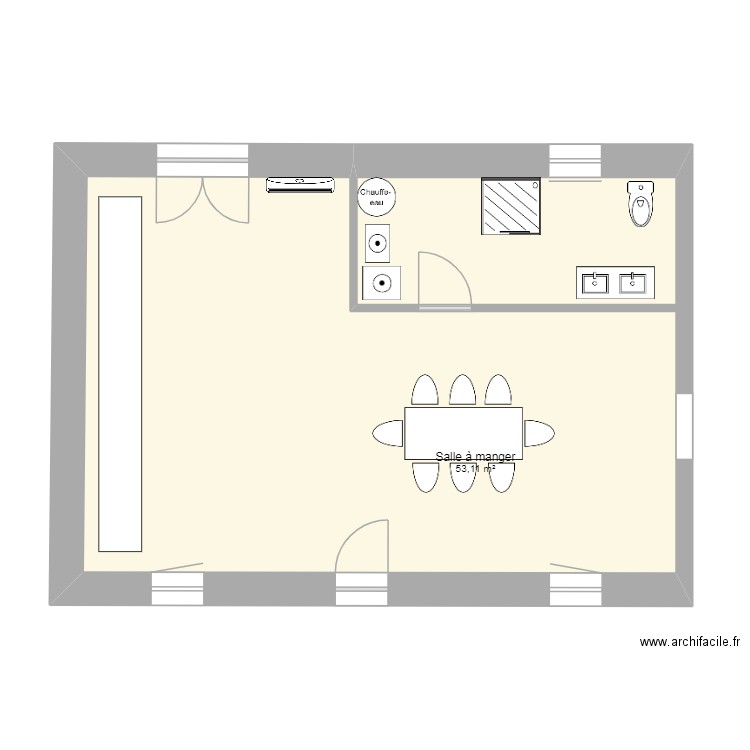 saulges 2. Plan de 1 pièce et 53 m2