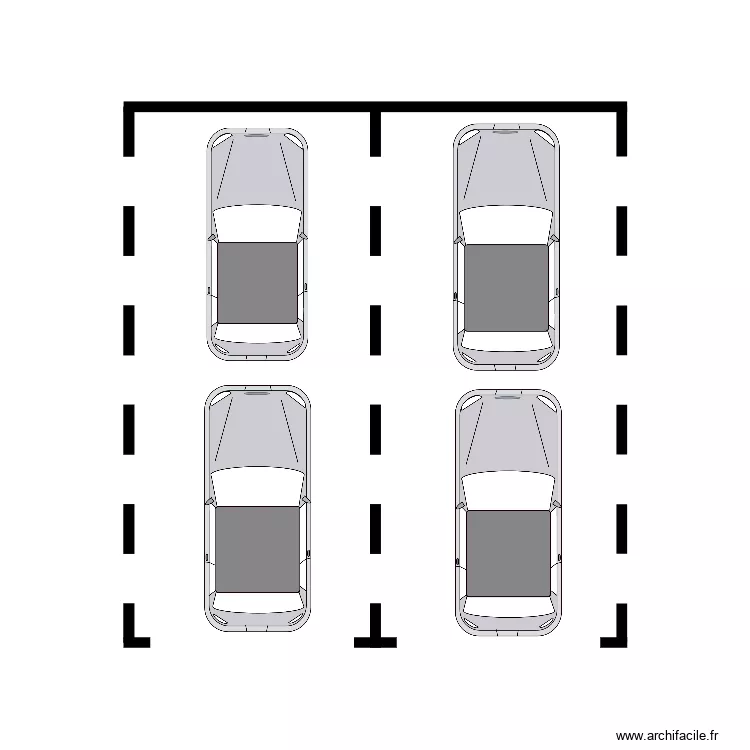 Ext&eacute;rieur parking. Plan de 