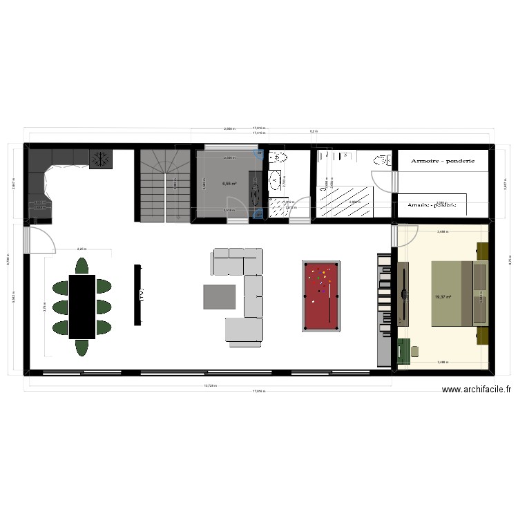 rdc coco beach 2. Plan de 2 pièces et 26 m2