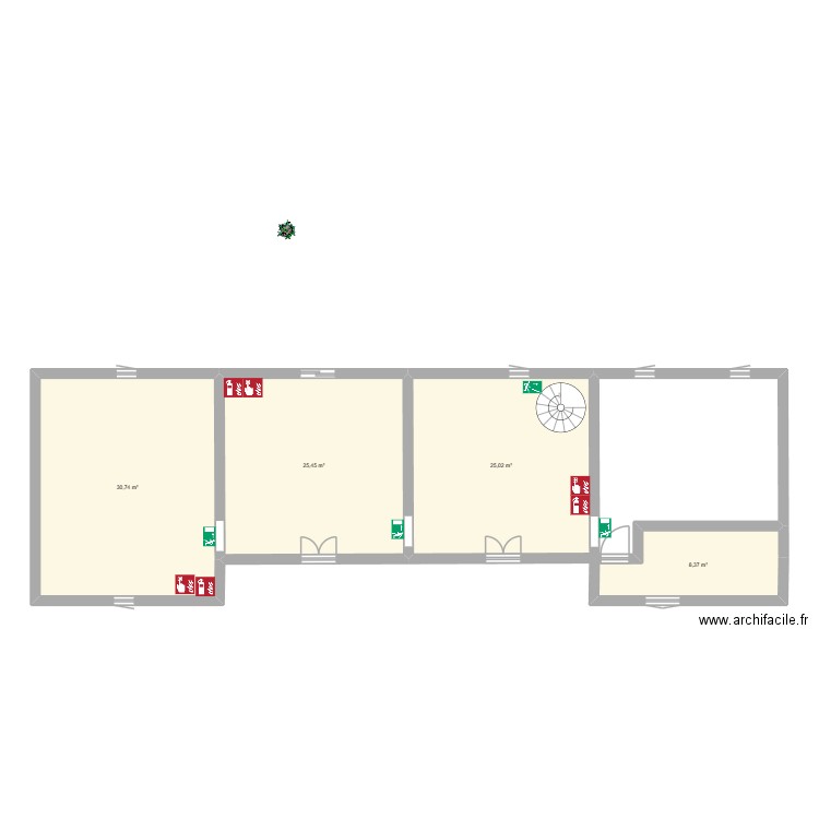 Saint-Nizier-les-desert R+1. Plan de 4 pièces et 90 m2