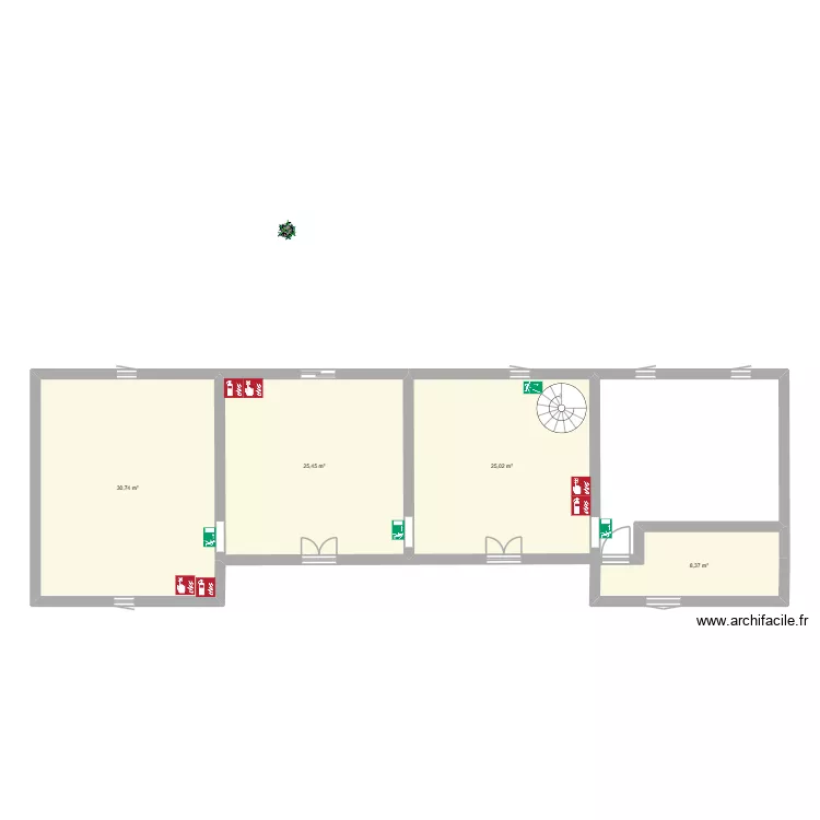 Saint-Nizier-les-desert R+1. Plan de 