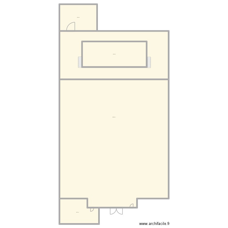 Petit Théâtre. Plan de 4 pièces et 1286 m2