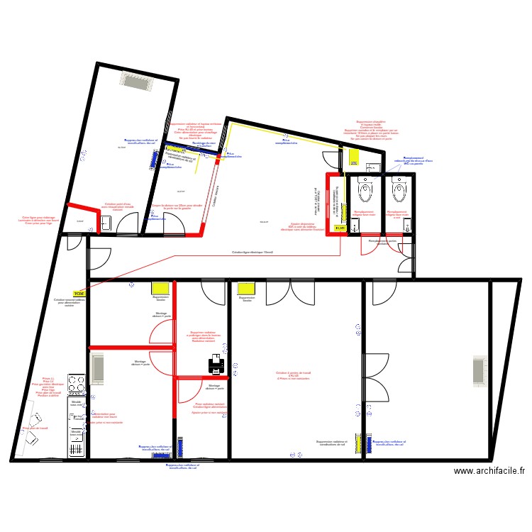 102 Canebière initial. Plan de 14 pièces et 922 m2