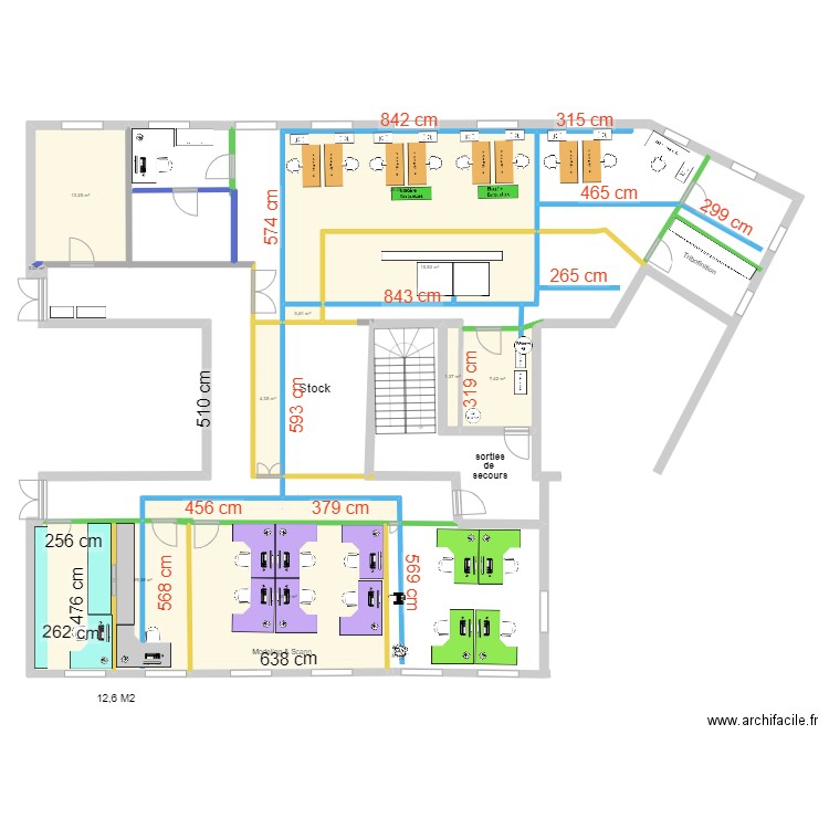 PROD EMBOUT VILLENEUVE LE ROI AIR COMPRIME. Plan de 10 pièces et 132 m2