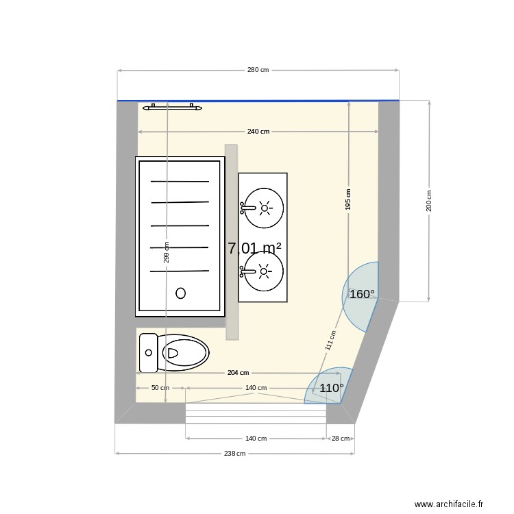 salle de bains. Plan de 0 pièce et 0 m2