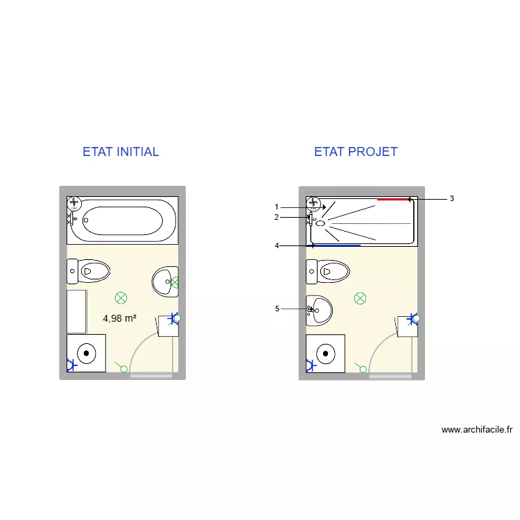 BERGER VIVIANE. Plan de 2  et 10 m²