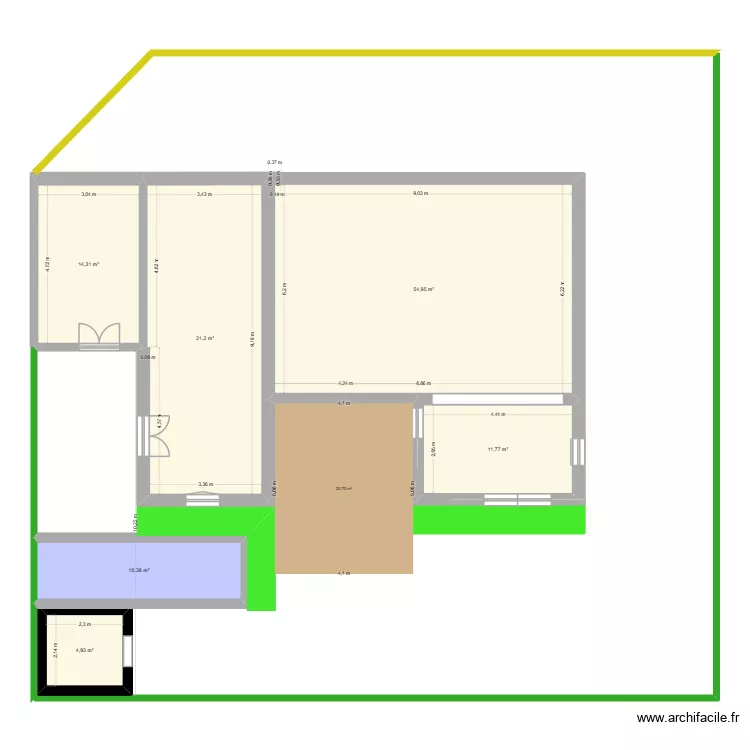 Salon. Plan de 6 Pièces et 128 m² Salon. Plan de 6 Pièces et 128 m²
