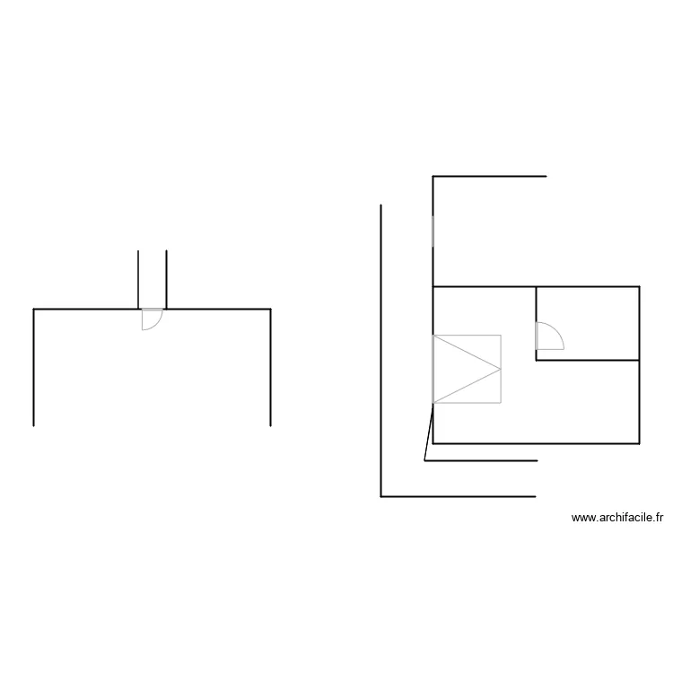 Plan R&eacute;sidence George V. Plan de 2  et 28 m²