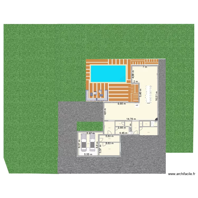 st manvieu. Plan de 11  et 251 m²