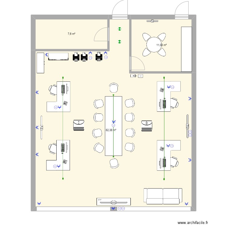 bureau TST technique. Plan de 0 pièce et 0 m2