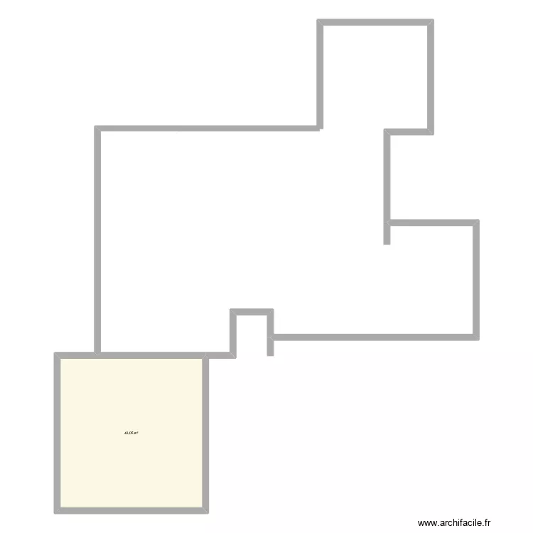 plan 1. Plan de 1 Pièce et 43 m² plan 1. Plan de 1 Pièce et 43 m²