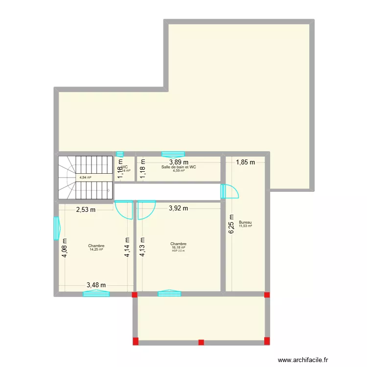 La verdiere 2eme 1etage. Plan de 8  et 120 m²