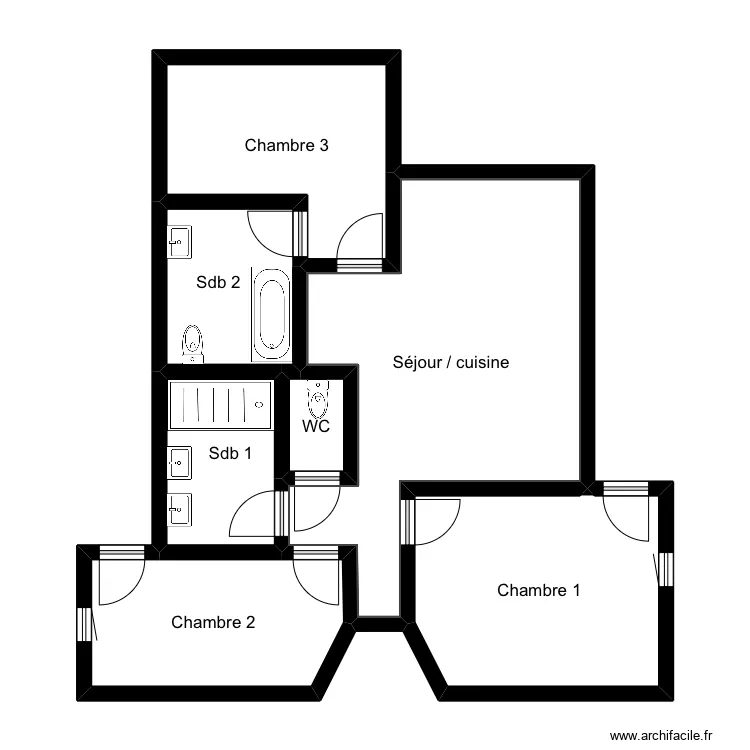 Logement 0A2. Plan de 