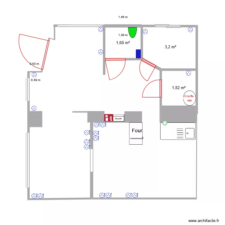 papaye 3. Plan de 3  et 7 m²