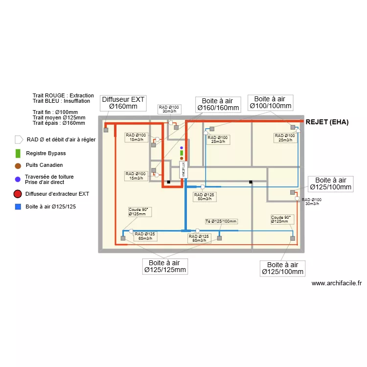 MAUPU. Plan de 5  et 134 m²