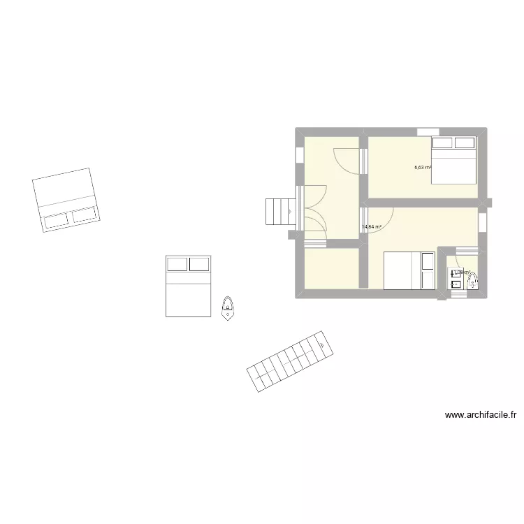 Maison . Plan de 