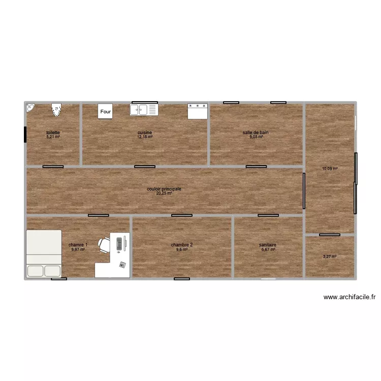 plan maison. Plan de 9 Pièces et 86 m² plan maison. Plan de 9 Pièces et 86 m²