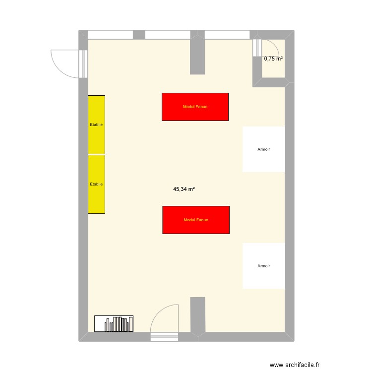 126. Plan de 2 pièces et 46 m2