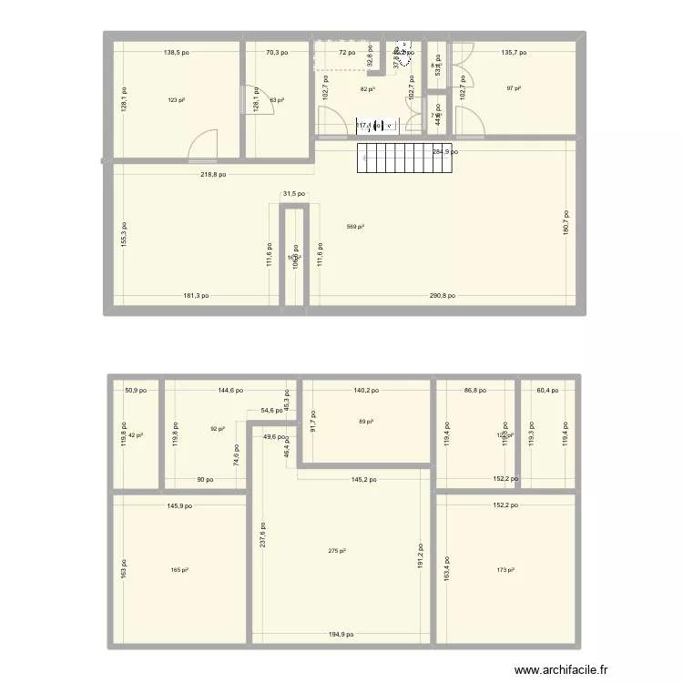 Maison fassett. Plan de 