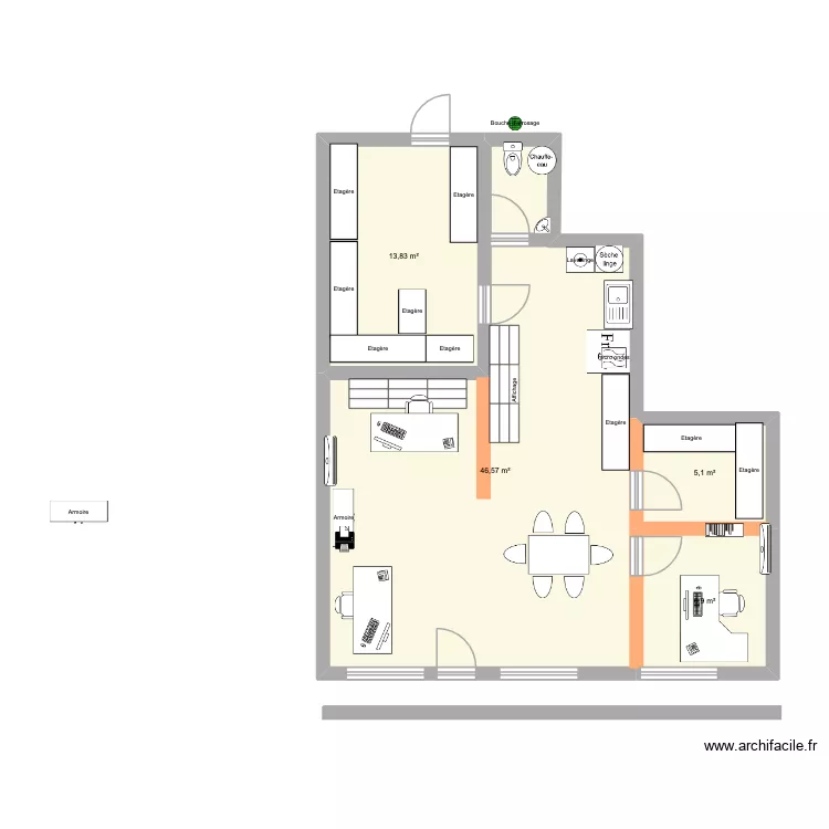 Local 4Epingles. Plan de 4 et 72 m² Local 4Epingles. Plan de 4 et 72 m²