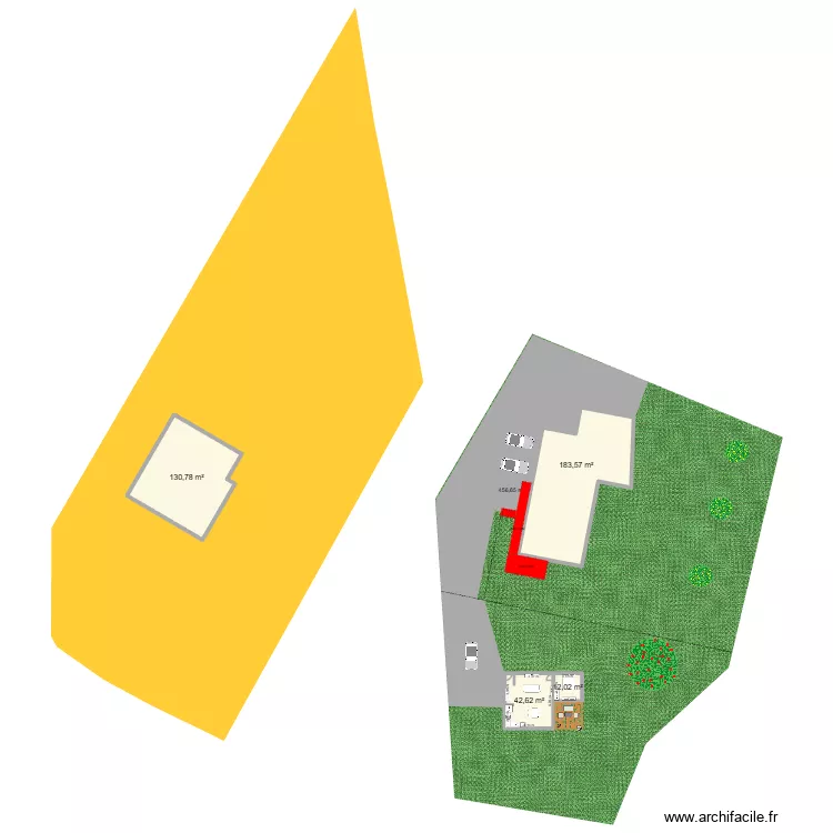 martial balcon + construction. Plan de 