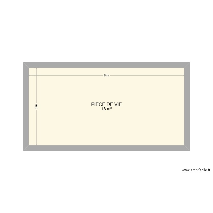 LE CABANON 1. Plan de 1 pièce et 18 m2