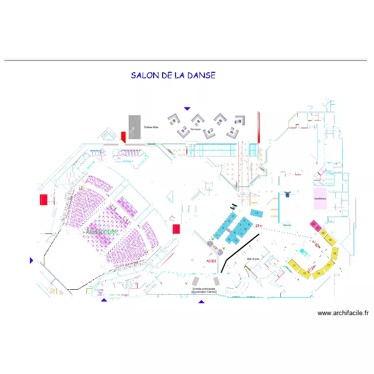 Salon de la Danse - Niv 0. Plan de 