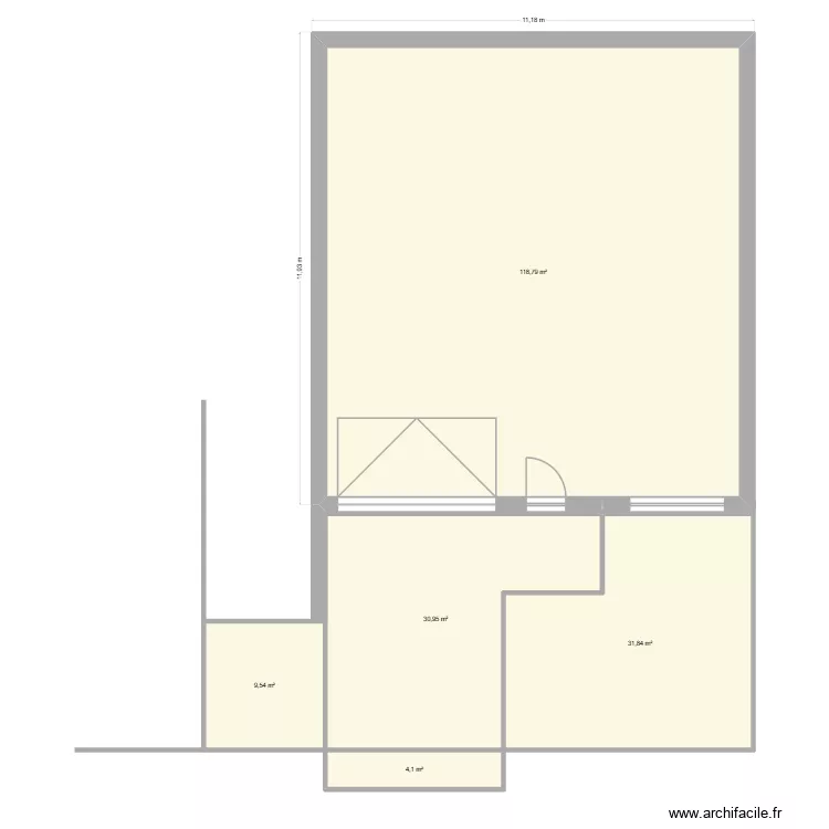 Lo 01. Plan de 5  et 195 m²