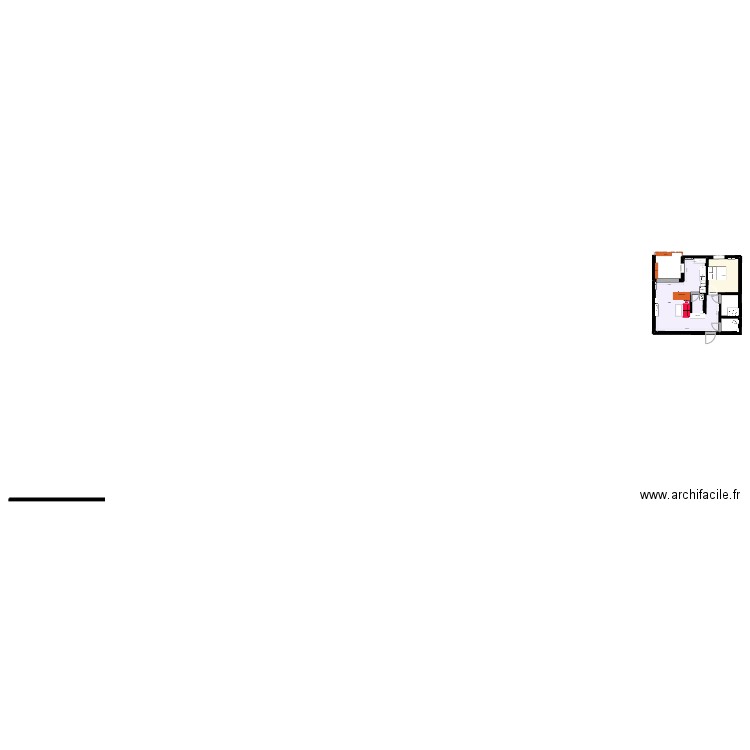 Morbier 3. Plan de 2 pièces et 51 m2