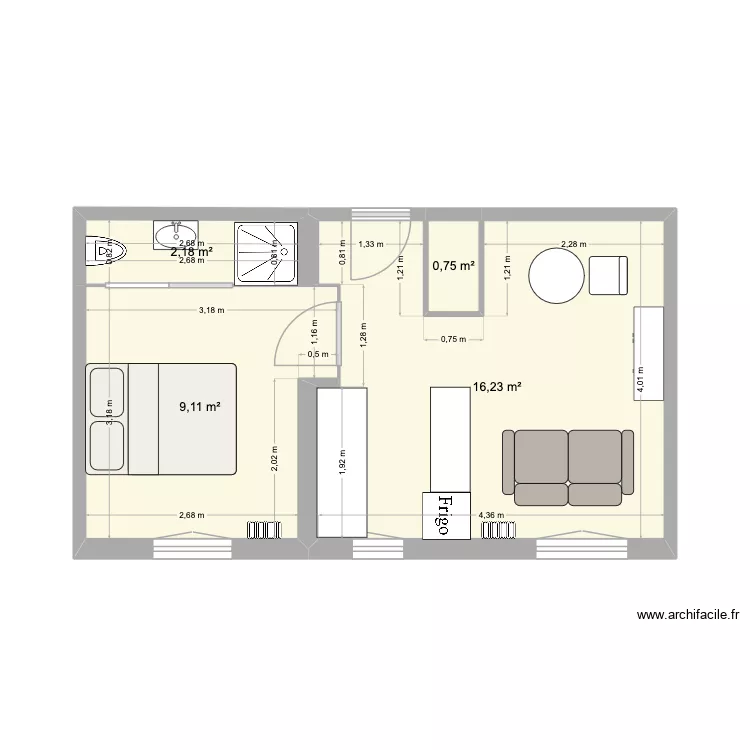 Mon Appart. Plan de 4 Pièces et 28 m² Mon Appart. Plan de 4 Pièces et 28 m²