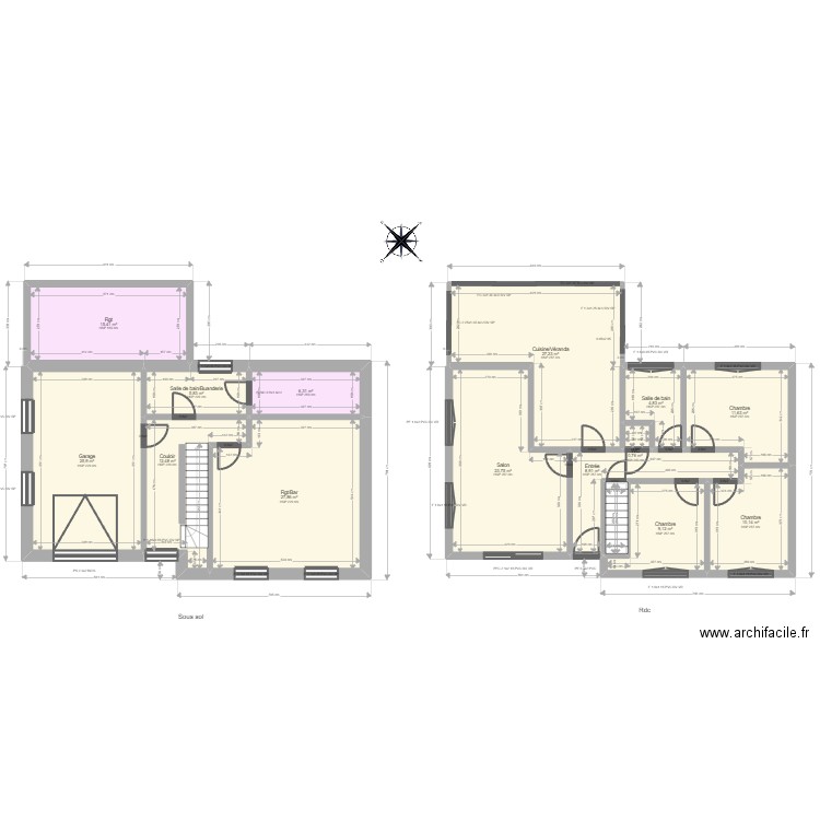 ML24002708 TENTELIER. Plan de 15 pièces et 192 m2