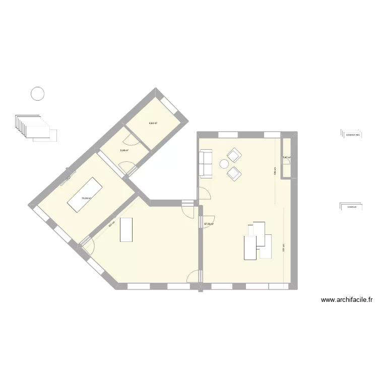 SENTIER BUREAU Agathe. Plan de 