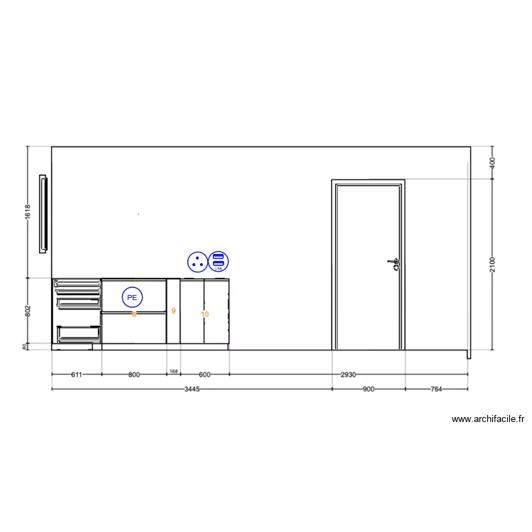 Cuisine_Elec_Mur Chambre_V1. Plan de Cuisine_Elec_Mur Chambre_V1. Plan de