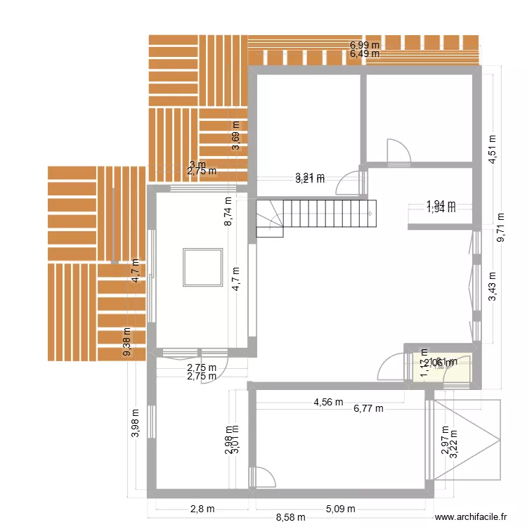 extention maison. Plan de 1 et 2 m² extention maison. Plan de 1 et 2 m²