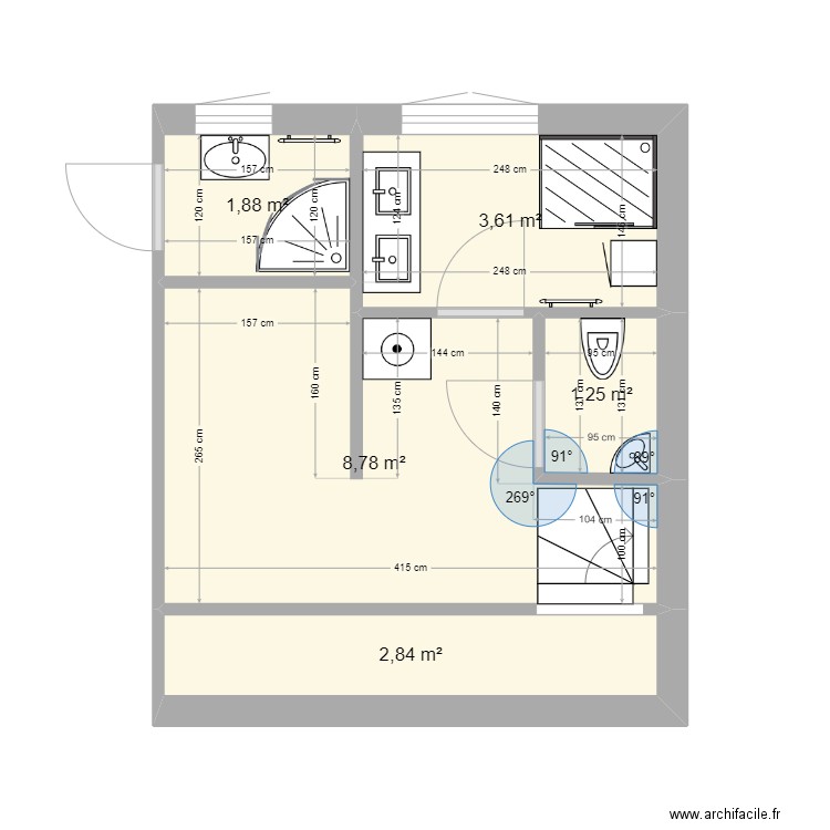 Salles de bain La Baule. Plan de 0 pièce et 0 m2
