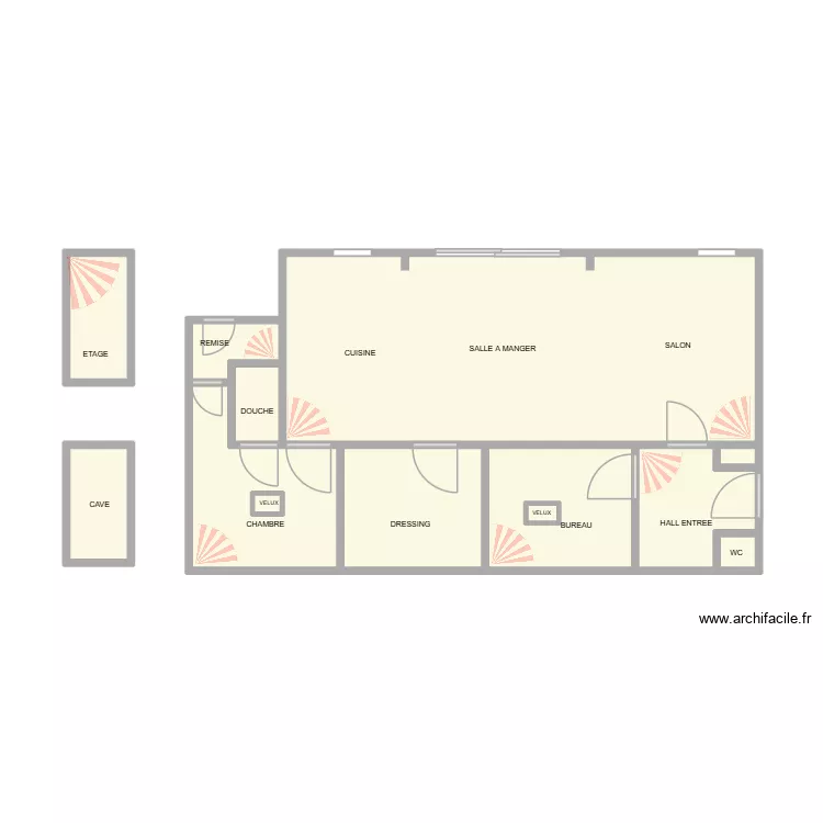 plan brugeman. Plan de 13 pièces et 43 m²
