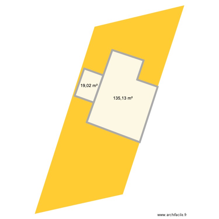 48 CADASTRE. Plan de 2 pièces et 154 m2
