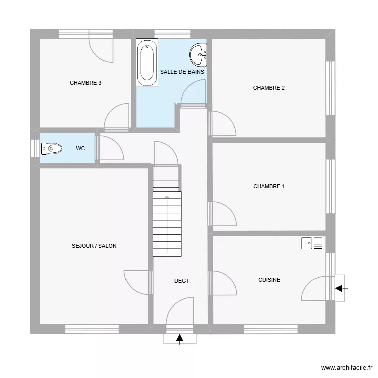 delchambre. Plan de 8  et 84 m²