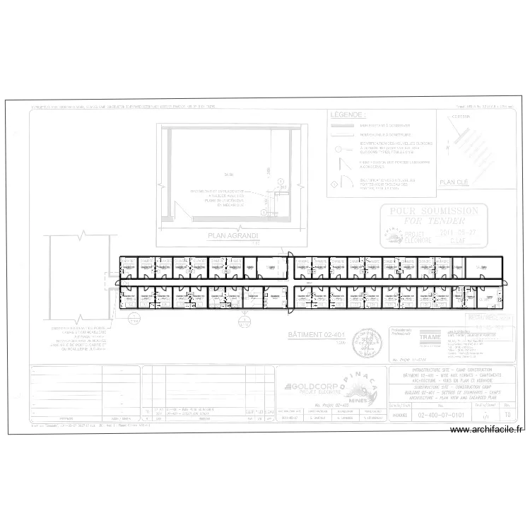 Dortoir Newmont. Plan de 