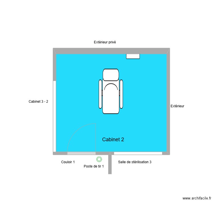 31536 Cabinet 2. Plan de 1 pièce et 13 m2