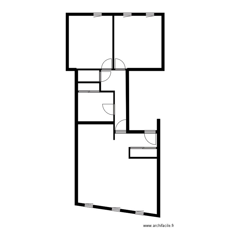 SCI JP IMMO 2 ème étage. Plan de 8 pièces et 67 m2