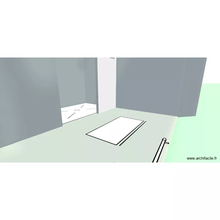 Sdb Soso-Blan. Plan de 1  et 4 m²
