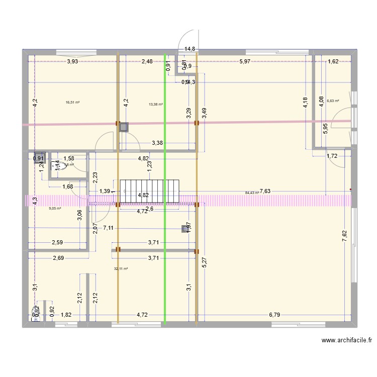 Maison Yann MODIFS. Plan de 7 pièces et 164 m2