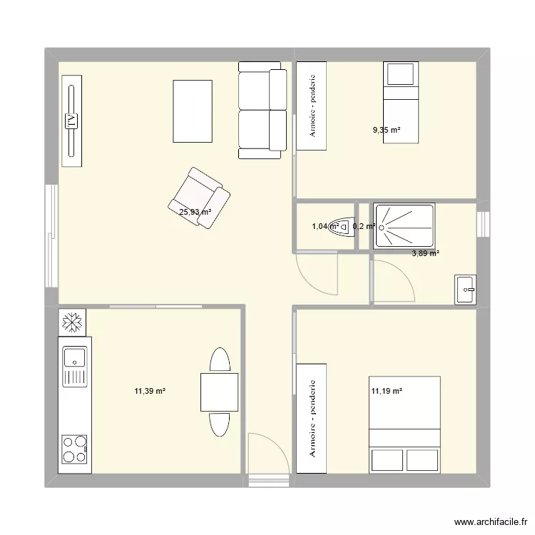 maison perso 2025. Plan de 